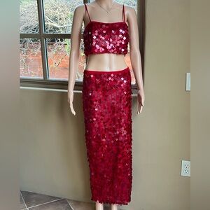 House of Harlow party skirt set